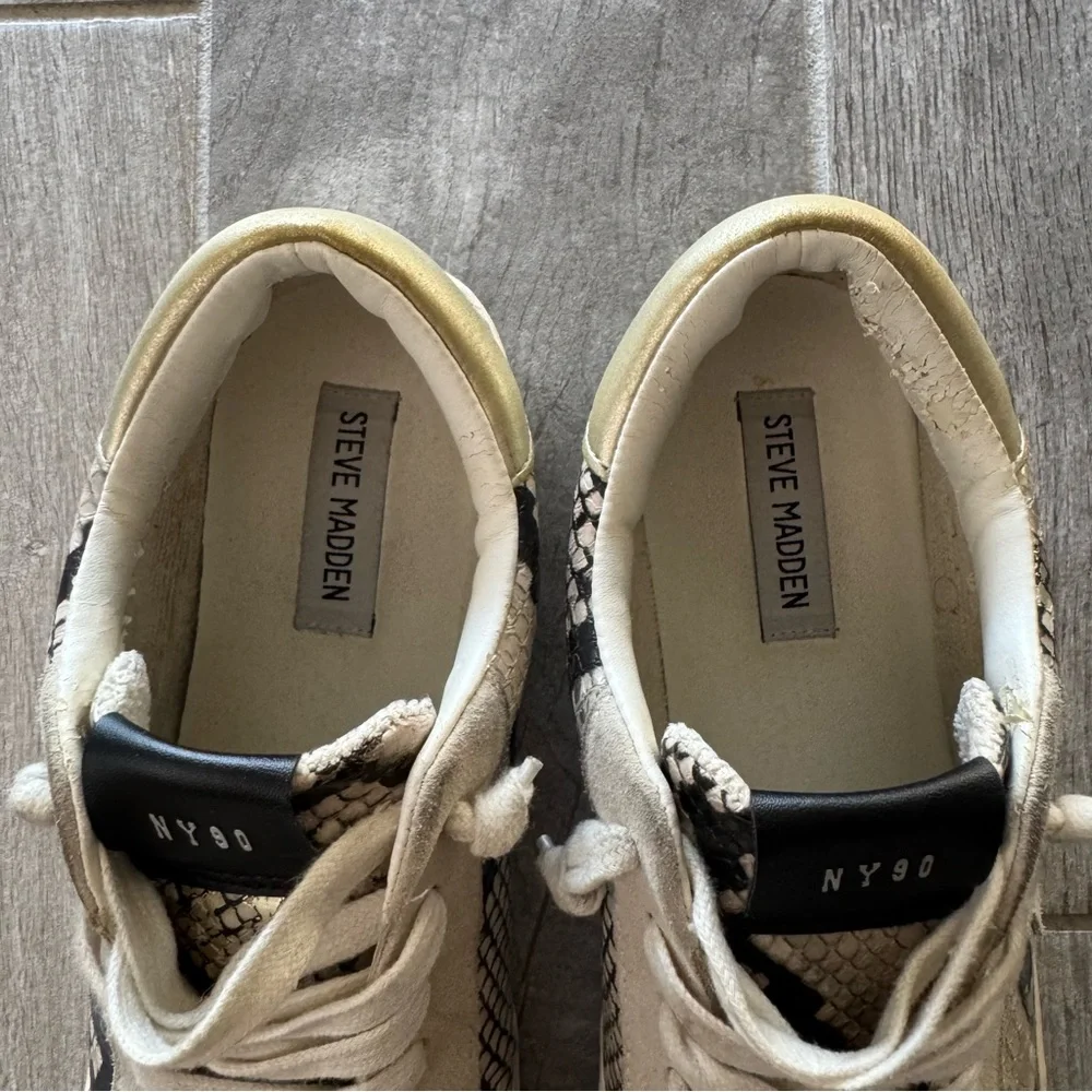 Steve Madden Snake Print Sneakers - Picture 4 of 10